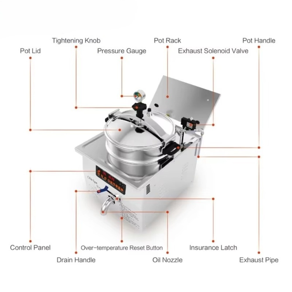 Air Fryer - Freidora Industrial Continua al Vacío, Eléctrica,