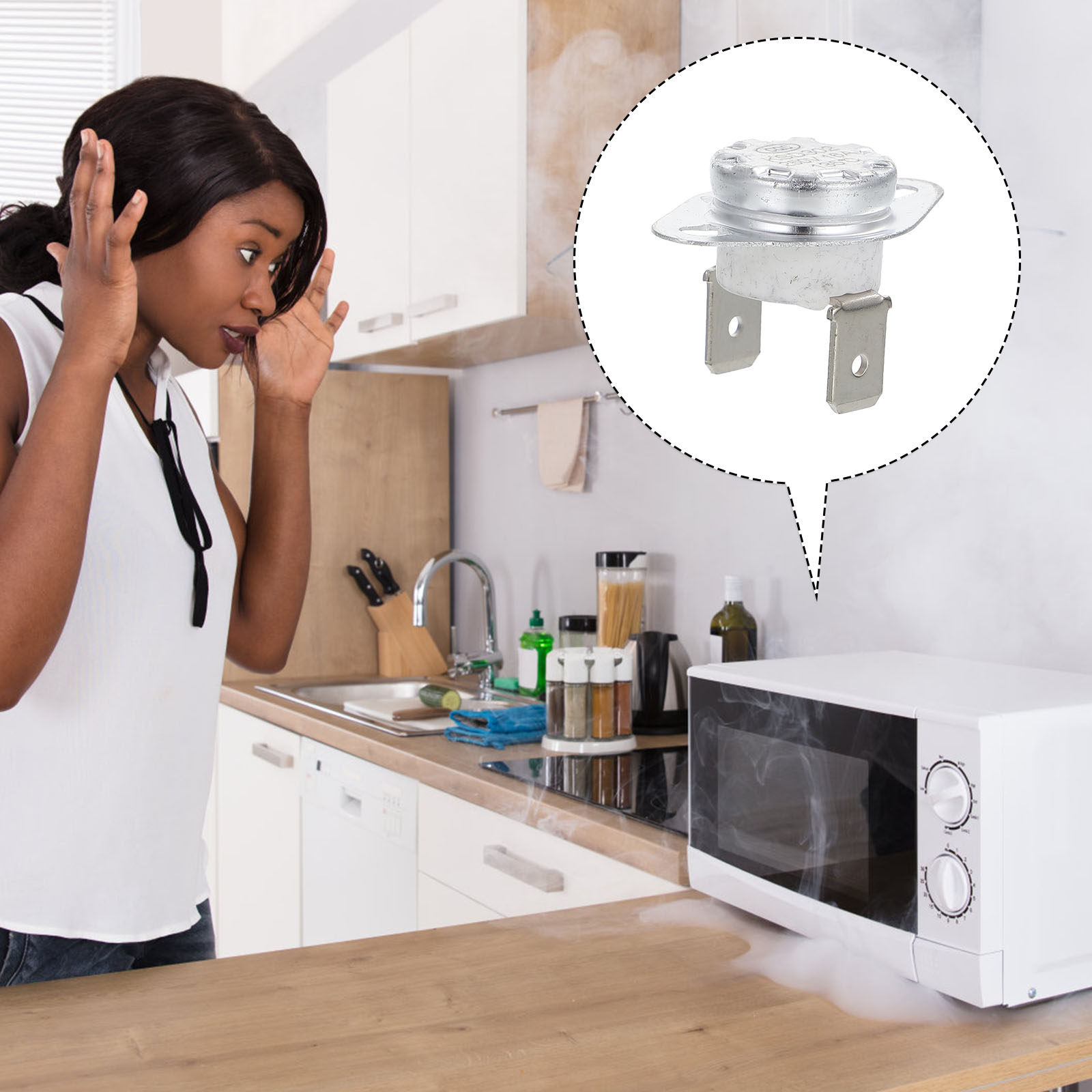 Microwave Oven - 4 interruptores de control de temperatura