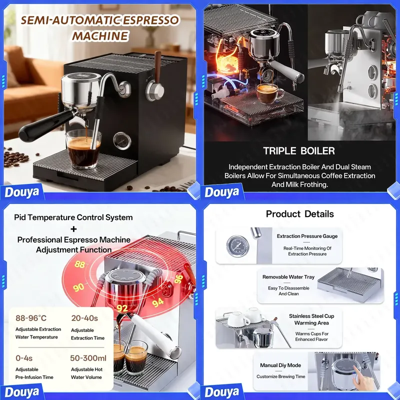 Máquina de Espresso Semiautomá - Coffee Maker reseña y precio